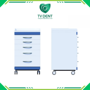 Hình ảnh tủ nha di động RD-TDD 02 với thiết kế bánh xe linh hoạt, nhiều ngăn tiện dụng cho phòng khám nha khoa do TV DENT sản xuất
