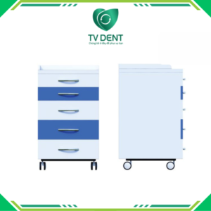 Hình ảnh tủ nha di động RD-TDD 04 thiết kế bánh xe linh hoạt, nhiều ngăn tiện dụng cho phòng khám nha khoa do TV DENT sản xuất