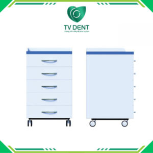 Hình ảnh tủ nha di động RD-TDD 05 thiết kế bánh xe linh hoạt, nhiều ngăn tiện dụng cho phòng khám nha khoa do TV DENT sản xuất