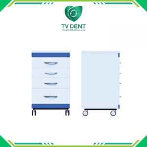 Hình ảnh tủ nha di động RD-TDD 01 với thiết kế bánh xe linh hoạt, 4 ngăn kéo tiện dụng cho phòng khám nha khoa do TV DENT sản xuất
