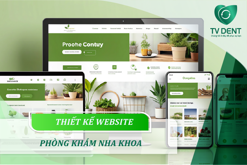 Hình ảnh dịch vụ thiết kế website nha khoa với giao diện hiện đại, chuẩn SEO và tối ưu trải nghiệm người dùng do TV DENT thực hiện