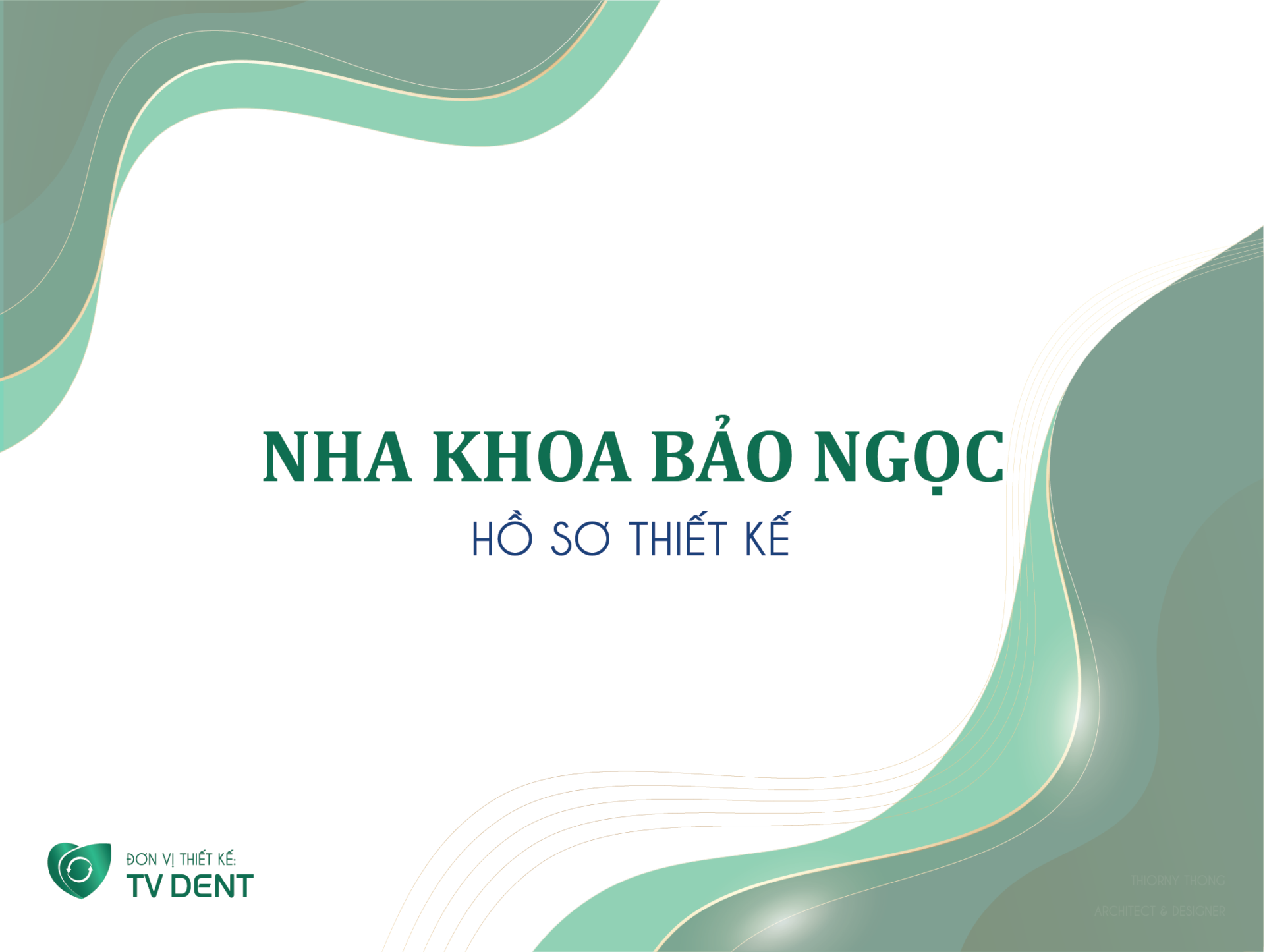 Hồ sơ thiết kế nha khoa Bảo Ngọc với bản vẽ bố trí không gian và thiết bị được thể hiện rõ ràng, dễ hình dung tổng thể phòng khám